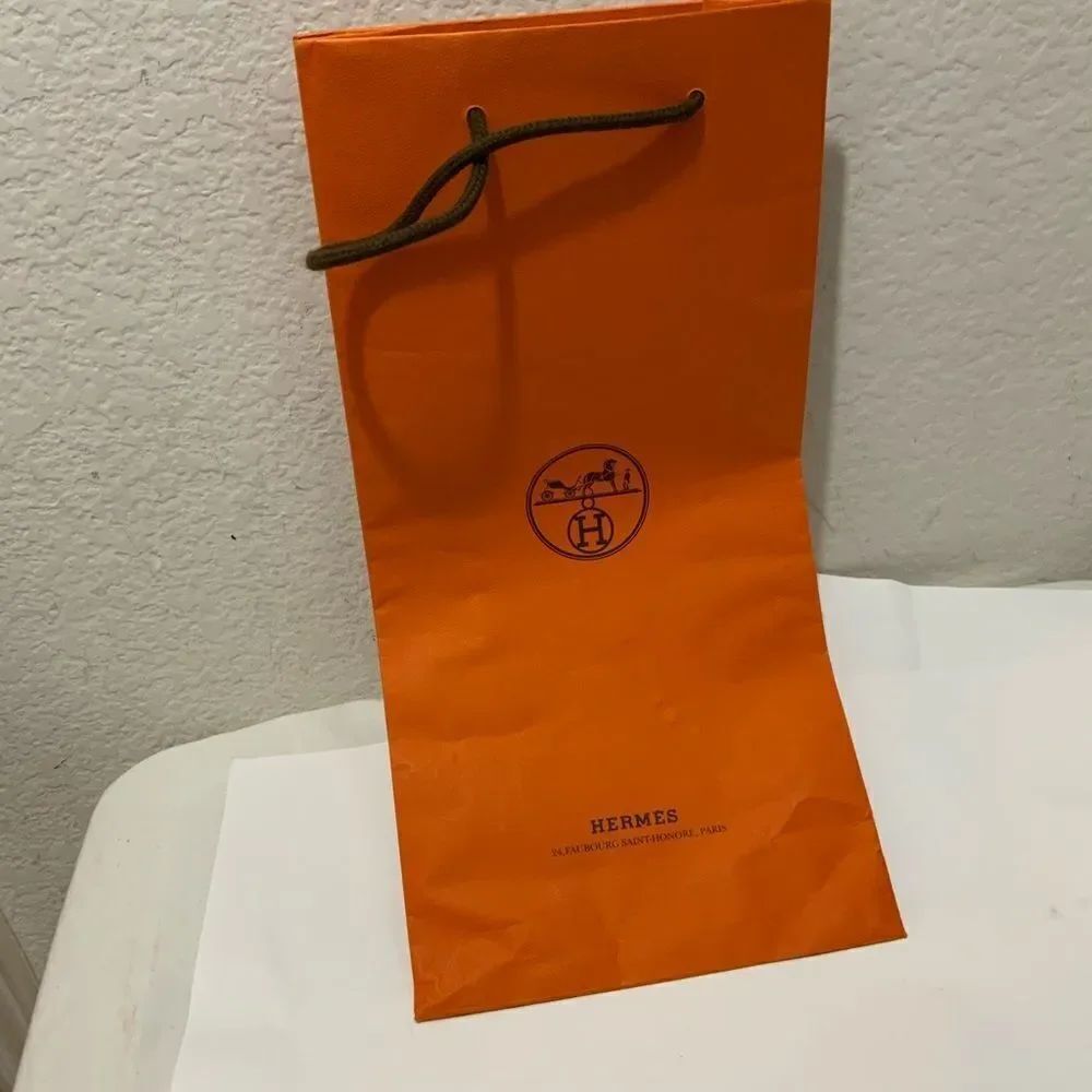 Authentic Hermes Paris Paper Shopping Bag w/ rope